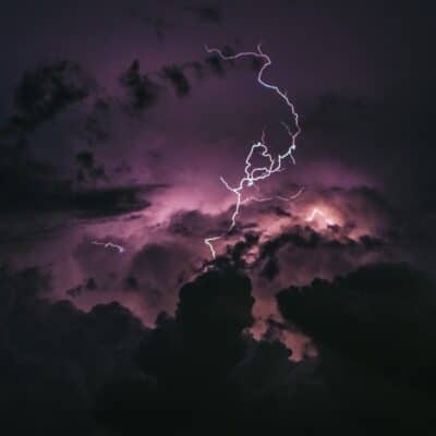 Lighting flash in storm